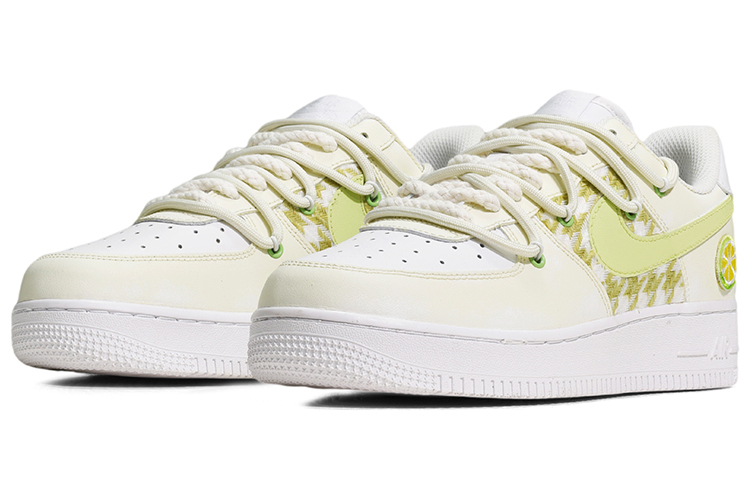 Lookbook [Kasut Custom] Nike Air Force 1 Rendah 'Lemon Segar' CW2288-111(TeamE-男款柠檬黄绿)