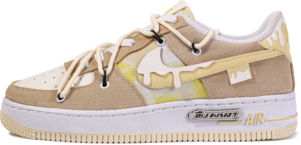 【訂製球鞋】Nike Air Force 1 Low 達文西訂製 禮盒 檸檬慕斯 流體 簡約 百搭 輕便 低筒 板鞋 GS 黃白 Buy 【訂製球鞋】Nike Air Force 1 Low 達文西訂製 禮盒 檸檬慕斯 流體 簡約 百搭 輕便 低筒 板鞋 GS 黃白