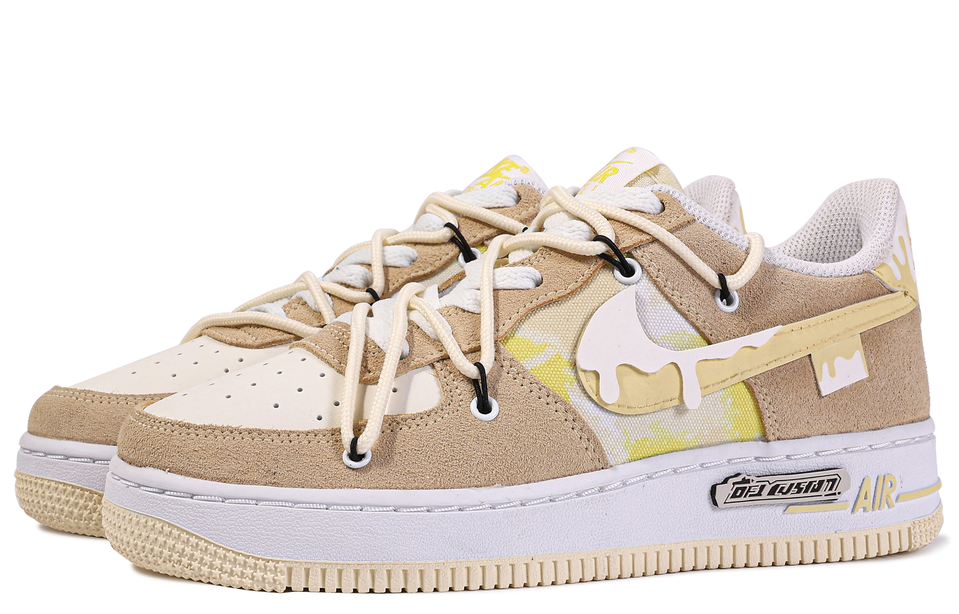 Shop 【カスタムシューズ】ナイキ エアフォース 1 ロー "レモンムース" DM9476-700(TeamM-柠檬慕斯-BOX)