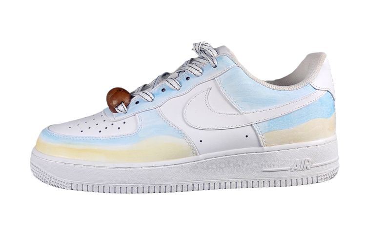 [Custom Shoes] Nike Air Force 1 Low 'Light Beach Blue Yellow White'