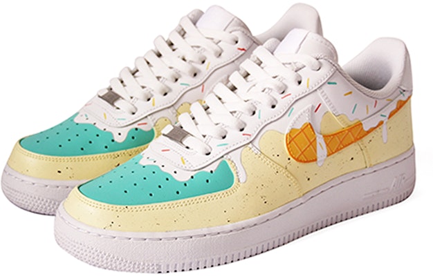 【定製球鞋】Nike Air Force 1 Low 空軍一號 冰淇淋 低幫 板鞋 男款 淺黃綠 Lookbook 【定製球鞋】Nike Air Force 1 Low 空軍一號 冰淇淋 低幫 板鞋 男款 淺黃綠