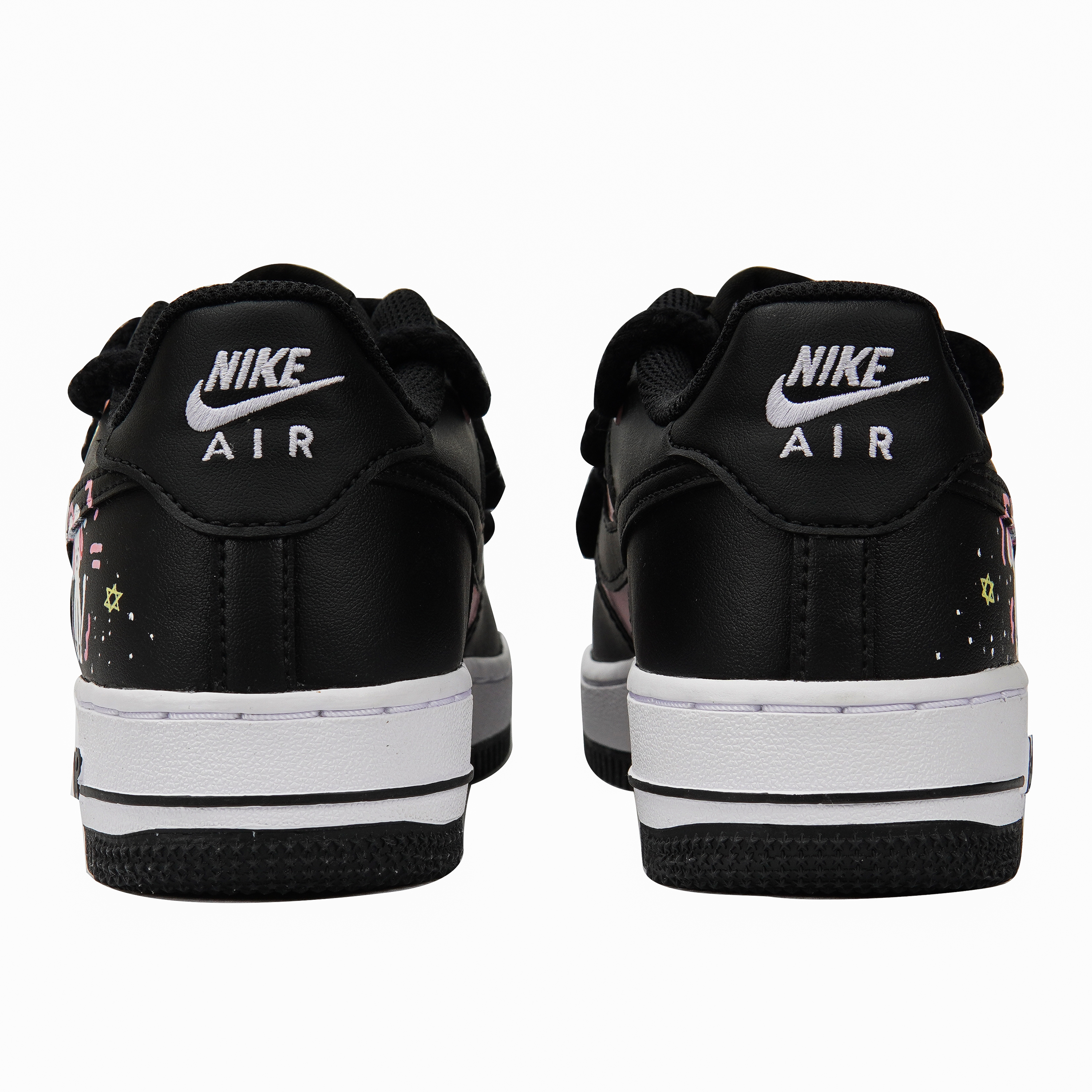 Purchase 【客製球鞋】Nike Air Force 1 Low ESS 聽歌小狗塗鴉 解構 復古 休閒 低筒 板鞋 GS H黑粉
