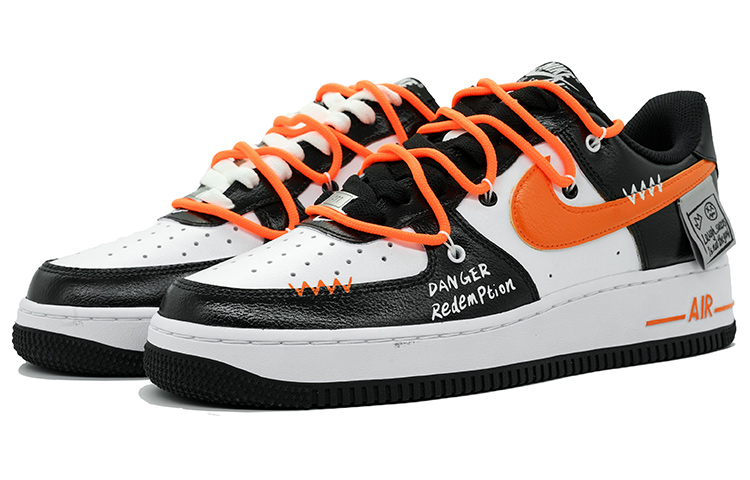 Lookbook [カスタムシューズ] ナイキ エアフォース1 ロー『ロストスマイリーレデンプション』 DR9867-102(Team16-男款救赎系列黑白橙)