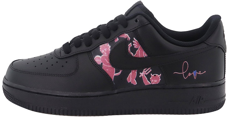 custom-shoes-nike-air-force-1-low-love-couple-black