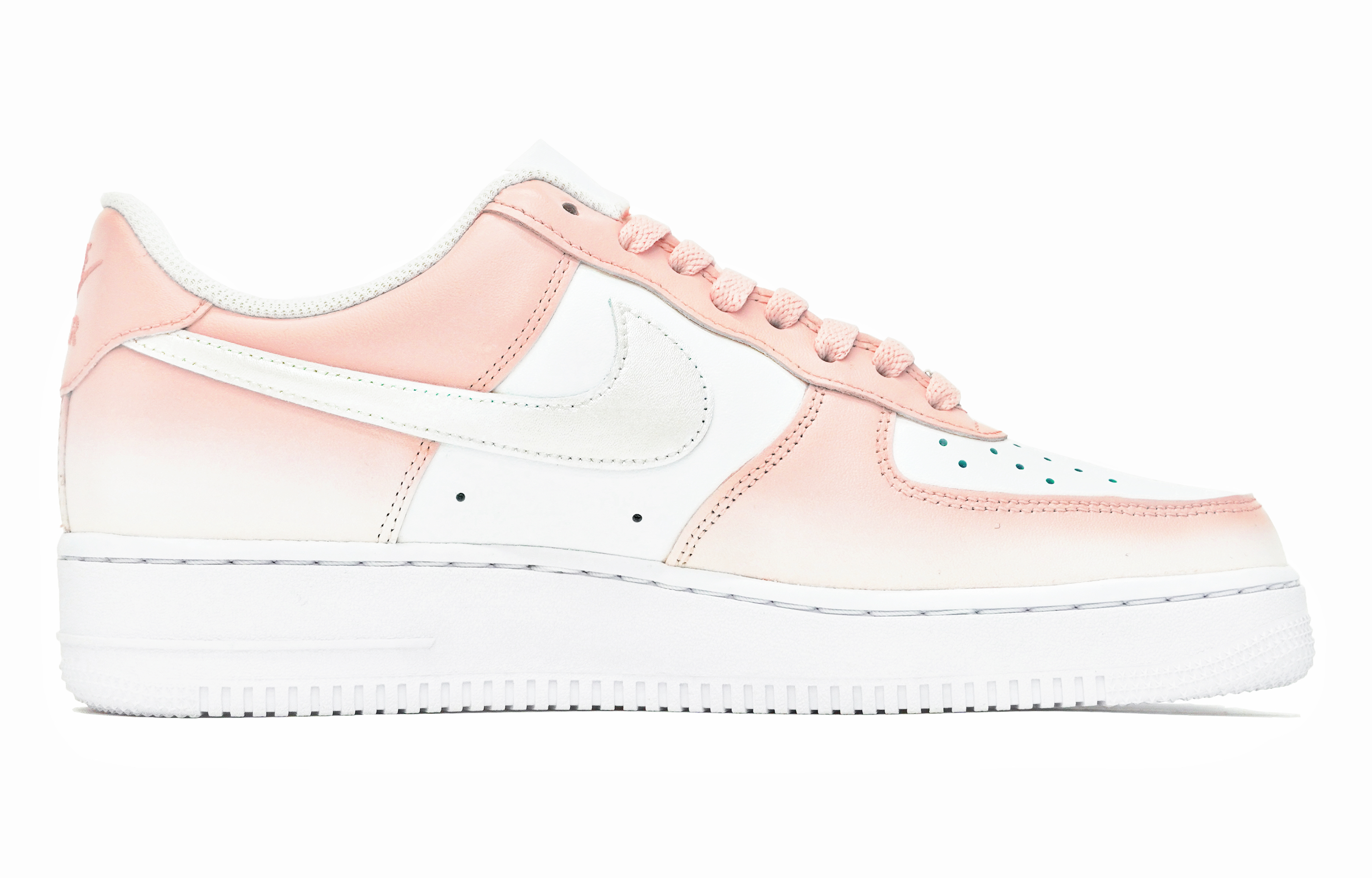 [Custom Shoes] Nike Air Force 1 Low 'Macaron Pink Peach Gradient Silver Swoosh' 圖 2