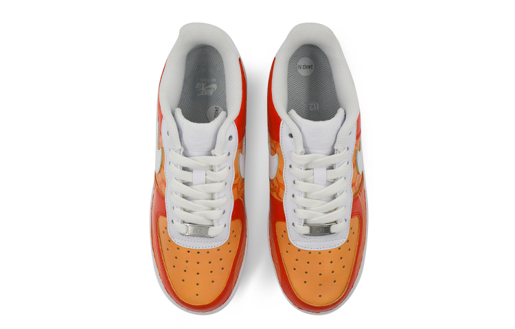 Shop [Zapatillas Personalizadas] Nike Air Force 1 Low 'Majiang Rojo Naranja' CW2288-111(Team9-男款国潮祥云流苏)