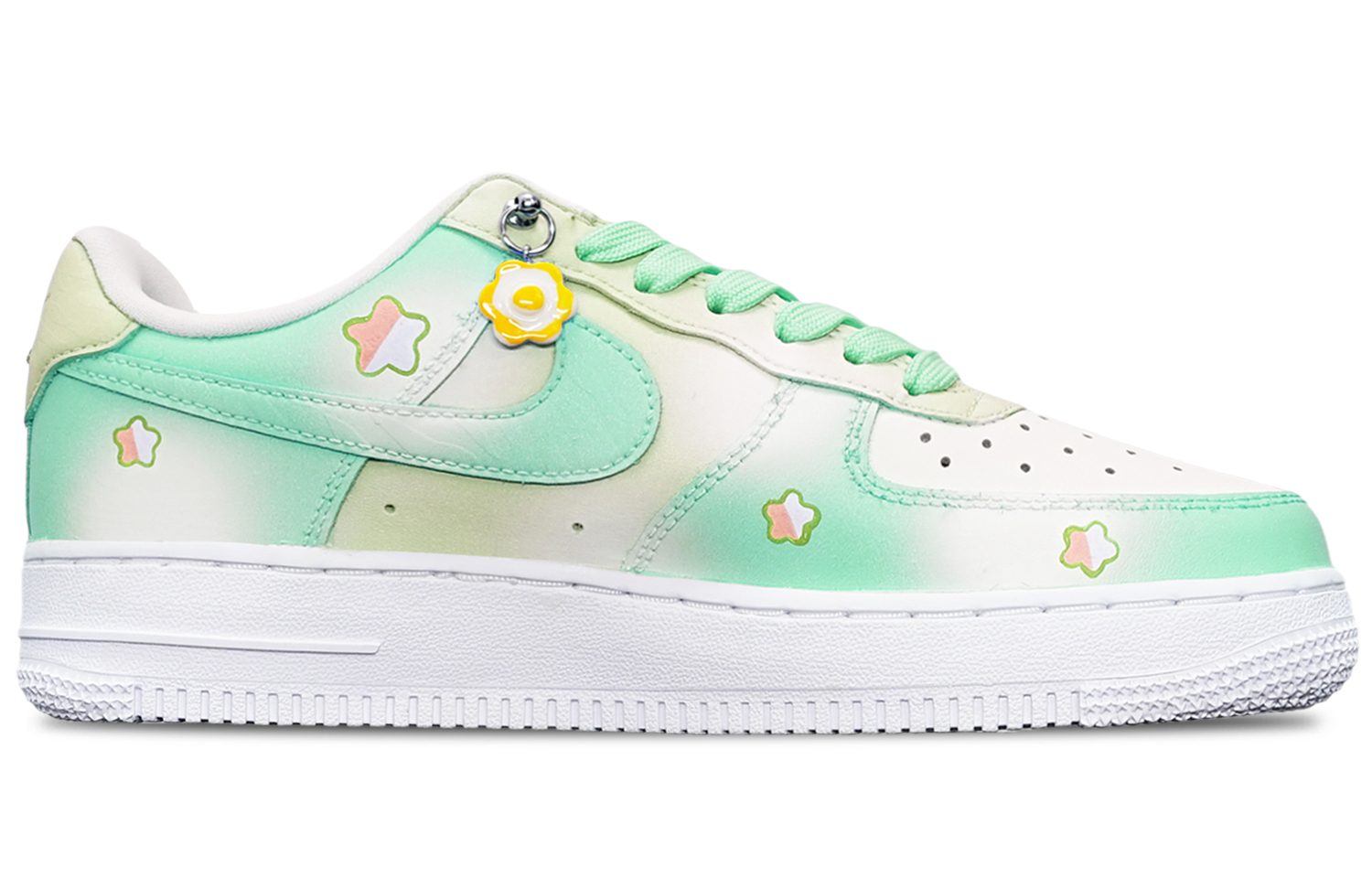 Order 【カスタムシューズ】ナイキ エアフォース 1 ロー『抹茶クリームアイス』 CW2288-111(TeamT-冰淇淋米绿白S-BOX)