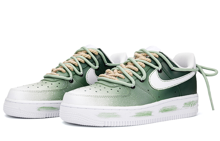 Lookbook [Kasut Custom] Nike Air Force 1 Low 'Matcha Frappuccino Graffiti' CW2288-111(Team18-AF1抹茶星冰乐）