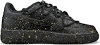 Order 【定製球鞋】Nike Air Force 1 Low LE 哑光金色斑點 塗鴉潑墨 立體鉤子 解構 低筒 球鞋 GS 黑