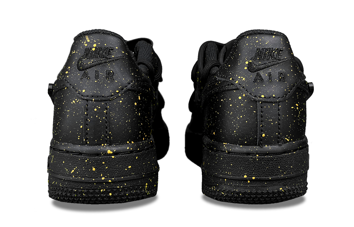 Purchase 【定製球鞋】Nike Air Force 1 Low LE 哑光金色斑點 塗鴉潑墨 立體鉤子 解構 低筒 球鞋 GS 黑