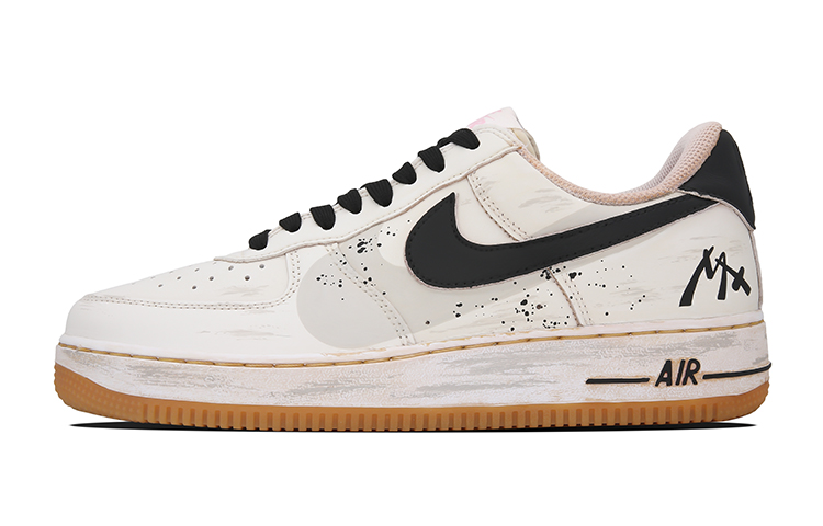 [Custom Shoes] Nike Air Force 1 Low 'Max Graffiti Distressed - Black Brown'