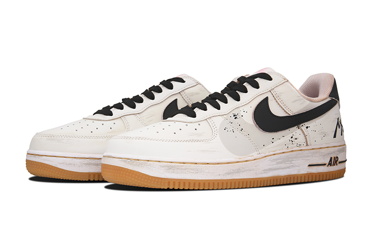 Lookbook [Custom Shoes] Nike Air Force 1 Low 'Max Graffiti Distressed - Black Brown'