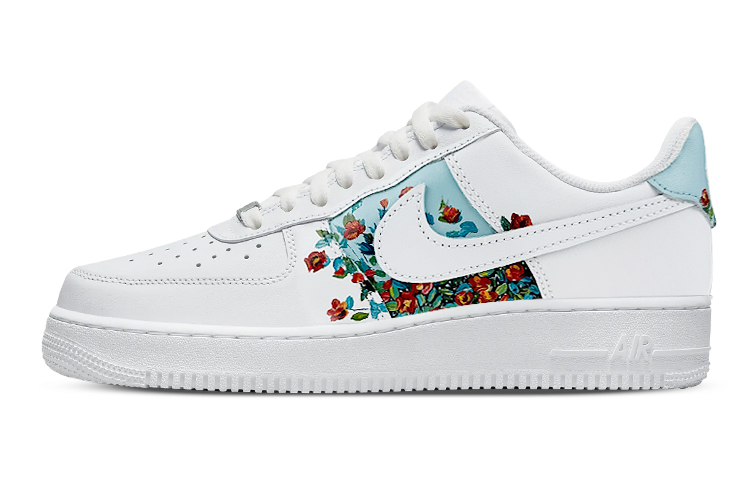[Custom Shoes] Nike Air Force 1 Low 'May Oil Painting Rose White-Blue'