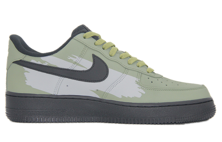 Lookbook 나이키 에어포스 1 로우 '밀리터리 그린 알파벳' (커스텀) CW2288-001（TEAM110-绿灰字母SBOX）