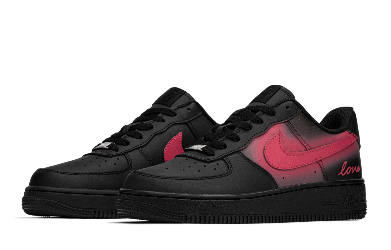 Shop [Sneakers Kustom] Nike Air Force 1 Low 'Millennium Babe Hot Pink Hitam' CW2288-001(TeamA-霓虹情人)