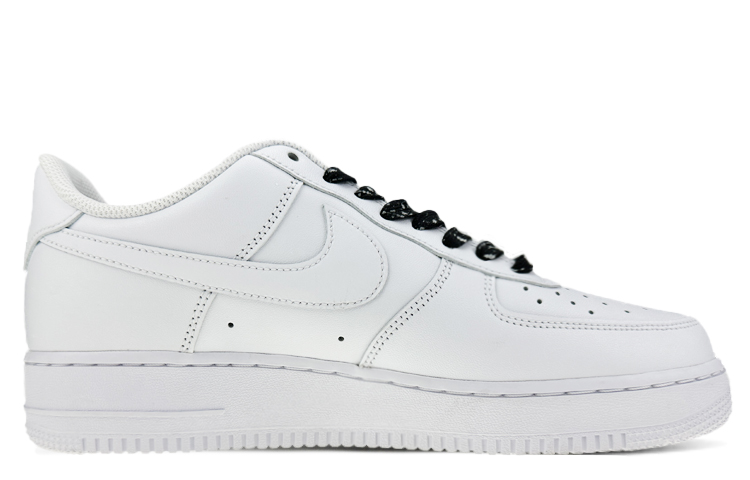 Order カスタムAF1 ロー ミニマル黒白赤 CW2288-111(Team40-男款至强男人黑白)