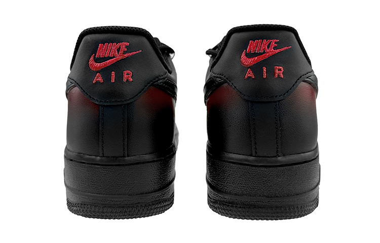 Shop [Sneakers Kustom] Nike Air Force 1 Low 'Minimalis Hitam Merah Pejuang Gradien' CW2288-001(Team40-男款黑武士黑红)