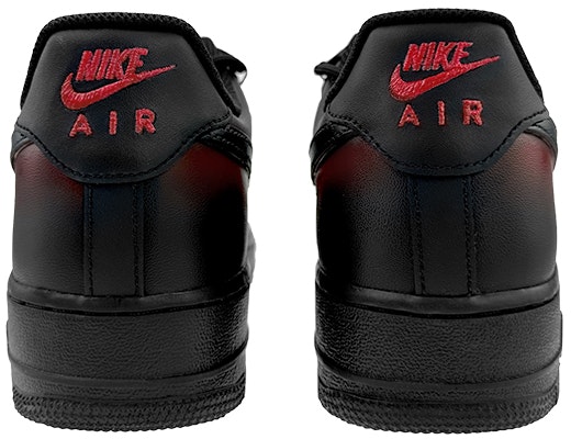 AF1 ロー カスタム "ミニマル黒×赤グラデ" CW2288-001(Team40-男款黑武士黑红) Shop AF1 ロー カスタム "ミニマル黒×赤グラデ" CW2288-001(Team40-男款黑武士黑红)