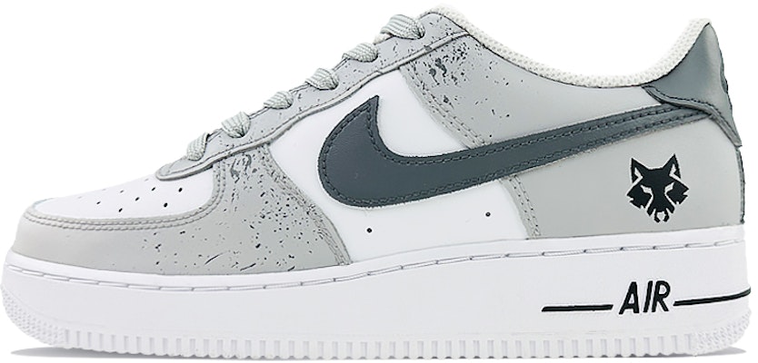 【定制球鞋】Nike Air Force 1 Low 極簡主義 狼 野心 執著 低幫 板鞋 GS 灰 Buy 【定制球鞋】Nike Air Force 1 Low 極簡主義 狼 野心 執著 低幫 板鞋 GS 灰