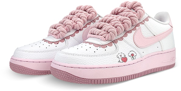 【訂製球鞋】 Nike Air Force 1 Low 極簡主義 修狗 戀愛 粉嘟嘟 低筒 板鞋 GS 粉白 Lookbook 【訂製球鞋】 Nike Air Force 1 Low 極簡主義 修狗 戀愛 粉嘟嘟 低筒 板鞋 GS 粉白
