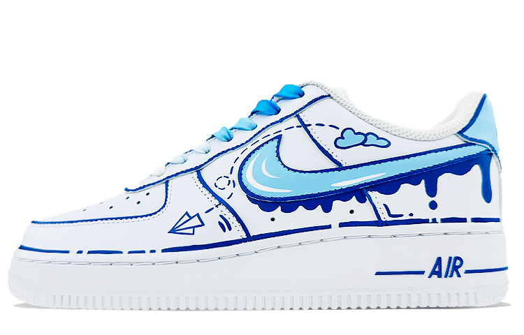[Custom Shoes] Nike Air Force 1 Low 'Minimalist White-Blue'