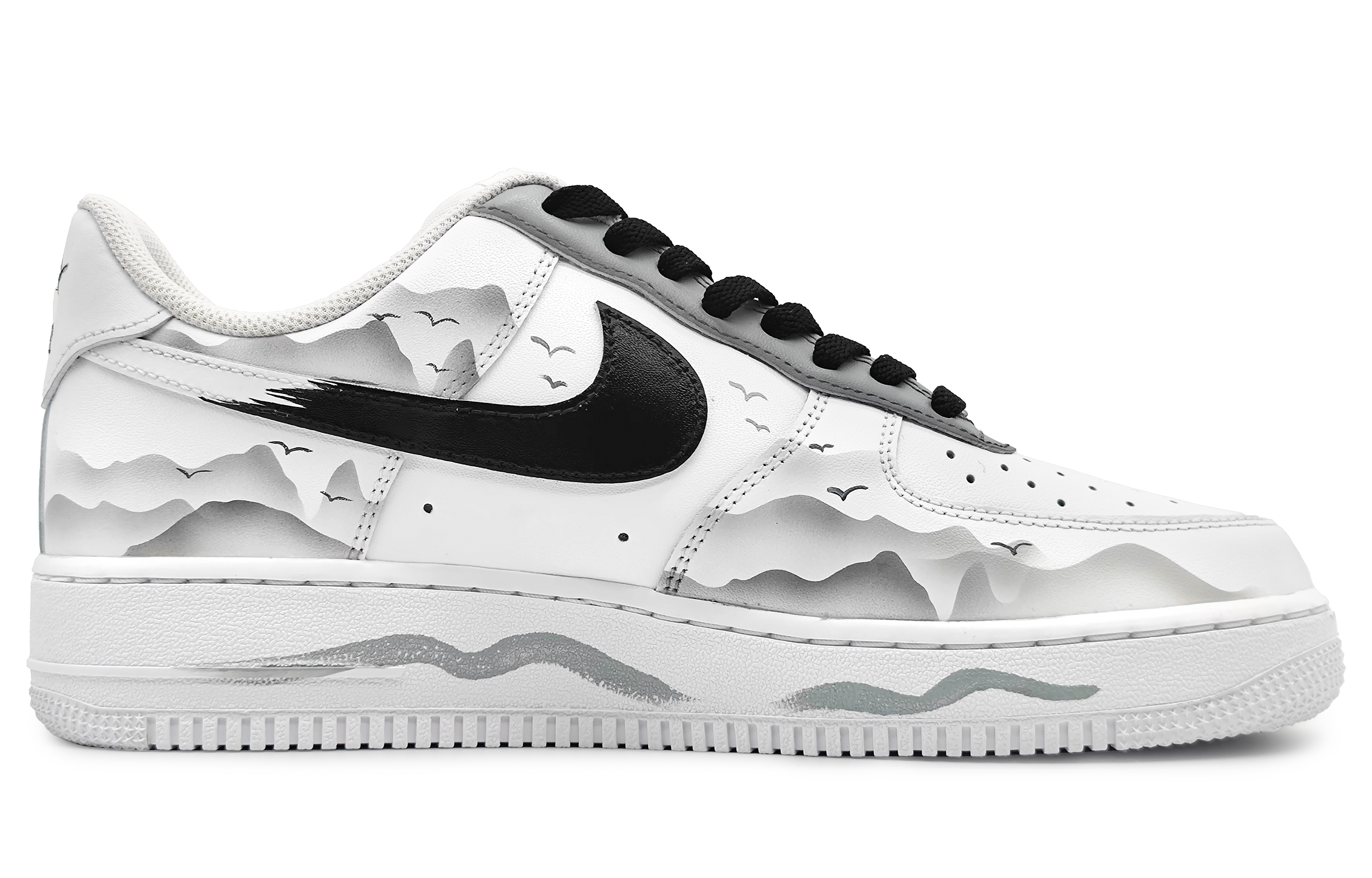 Order Zapatillas Nike Air Force 1 Low 'Misty Ink Streams' Personalizadas CW2288-111(Team16-男款墨影千川)