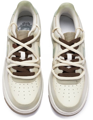 【定制球鞋】Nike Air Force 1 Low 811製造 心動舒適區 摩卡 美式復古 低幫 板鞋 GS 米白棕 Shop 【定制球鞋】Nike Air Force 1 Low 811製造 心動舒適區 摩卡 美式復古 低幫 板鞋 GS 米白棕