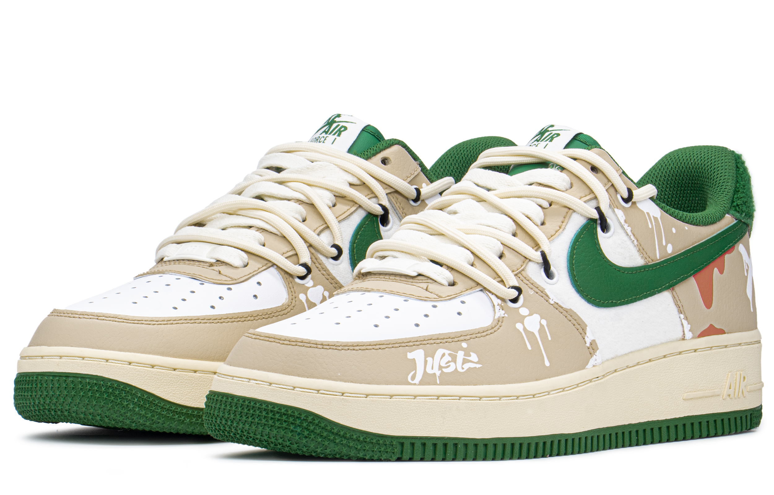 Lookbook カスタム Nike Air Force 1 Low "モカグラフィティ" DO5220-131(TeamA-AF高街涂鸦)