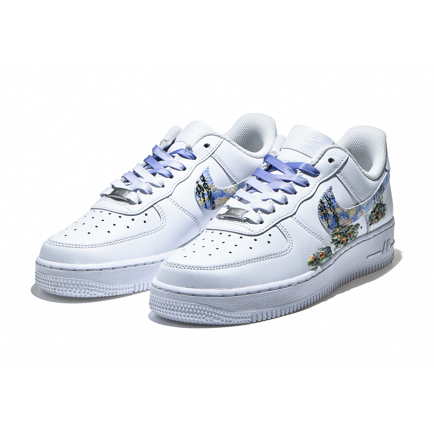 [Custom Shoes] Nike Air Force 1 Low 'Monet Water Lilies 3D Graffiti' 圖 3