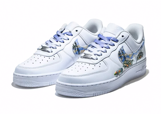 【客製化球鞋】Nike Air Force 1 Low 07 莫內 睡蓮 3D立體塗鴉手繪 觸覺藝術 低筒 運動鞋 男女同款 純白 Lookbook 【客製化球鞋】Nike Air Force 1 Low 07 莫內 睡蓮 3D立體塗鴉手繪 觸覺藝術 低筒 運動鞋 男女同款 純白