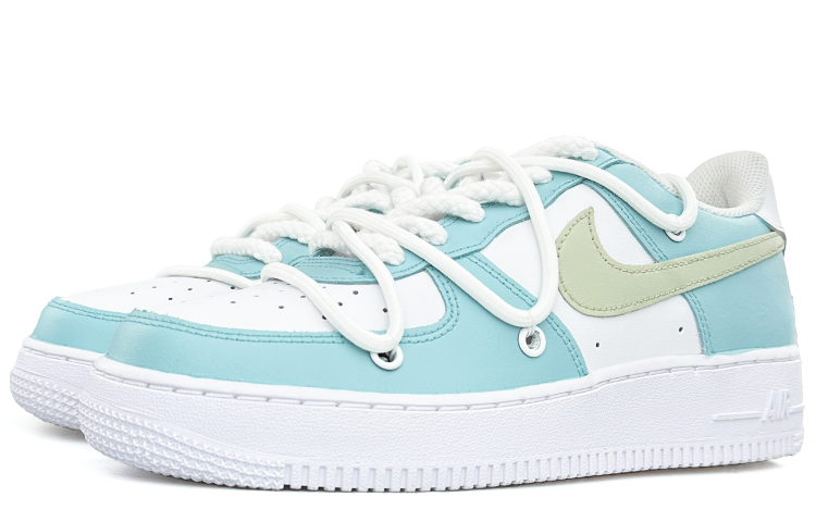 Lookbook [Sepatu Kustom] Nike Air Force 1 Low 'Biru-Hijau Morandi' DH2920-111(Team13-莫兰迪GS)