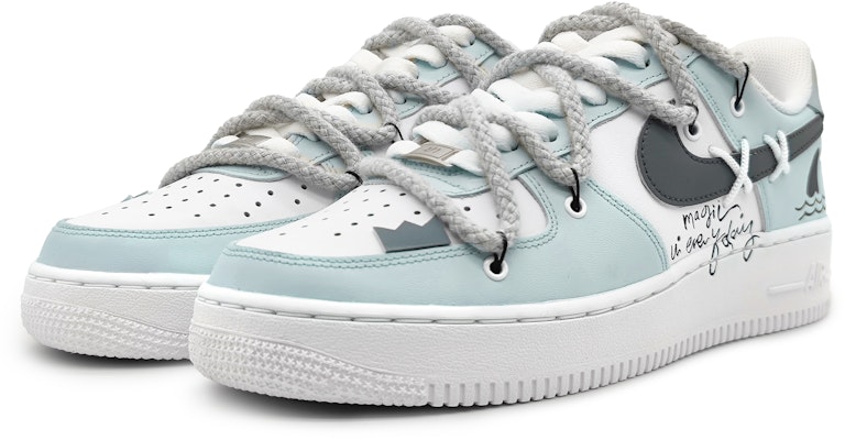 나이키 에어포스 1 로우 '모란디 블루' (커스텀) CW2288-111(Team16-男款禁止捕鱼蓝色解构) Lookbook 나이키 에어포스 1 로우 '모란디 블루' (커스텀) CW2288-111(Team16-男款禁止捕鱼蓝色解构)