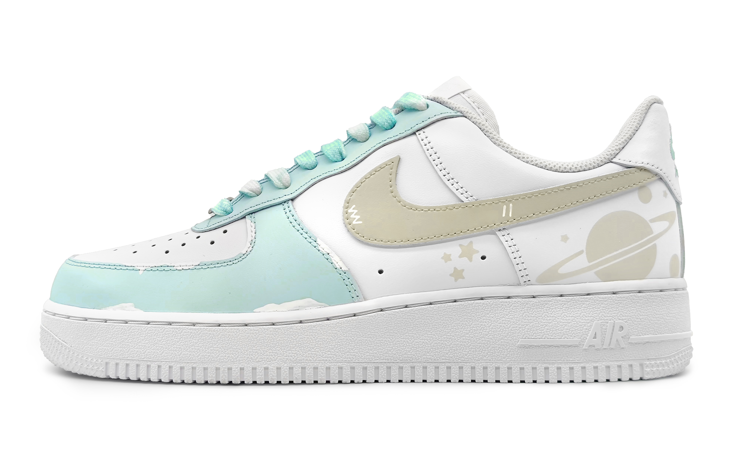 Buy 【カスタムシューズ】ナイキエアフォース1ロー「モランディドリームスターダスト」 DH2920-111(Team16-女款初恋星球浅绿)