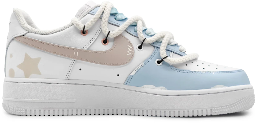 【定制鞋】耐克空军1代低帮'莫兰迪梦幻星辰' CW2288-111(Team16-男款初恋星球浅蓝解构) Order 【定制鞋】耐克空军1代低帮'莫兰迪梦幻星辰' CW2288-111(Team16-男款初恋星球浅蓝解构)