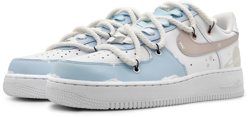 【定制鞋】耐克空军1代低帮'莫兰迪梦幻星辰' CW2288-111(Team16-男款初恋星球浅蓝解构) Lookbook 【定制鞋】耐克空军1代低帮'莫兰迪梦幻星辰' CW2288-111(Team16-男款初恋星球浅蓝解构)