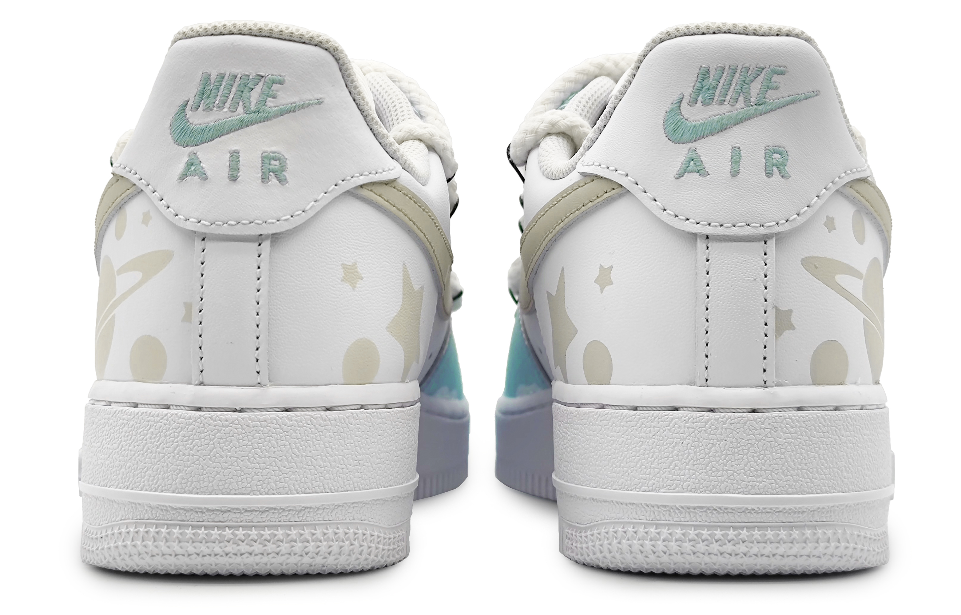 Purchase [定制鞋] 耐克空军一号低帮‘莫兰迪梦幻星’ CW2288-111(Team16-男款初恋星球浅绿解构)