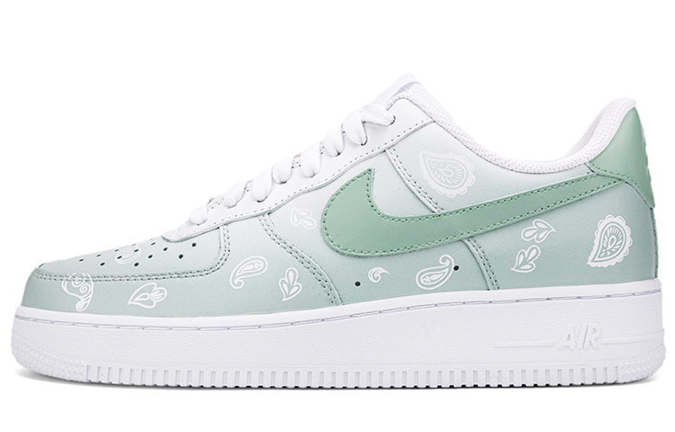 [Custom Shoes] Nike Air Force 1 Low 'Morandi Green Paisley Fade'