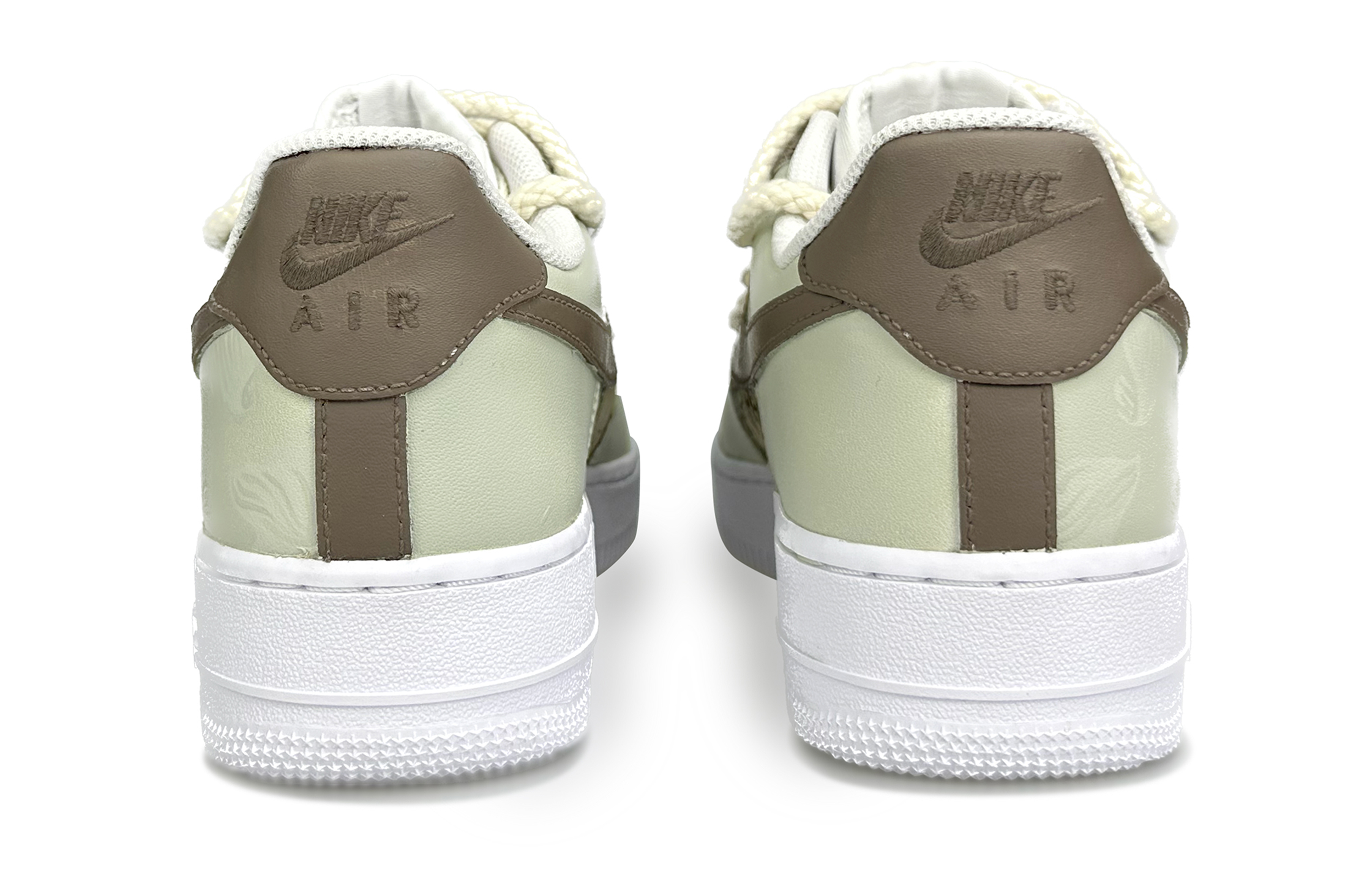 Shop 【訂製球鞋】 Nike Air Force 1 Low 07 莫里斯花園 貼布 解構 復古 清新 低筒 板鞋 男款 米綠