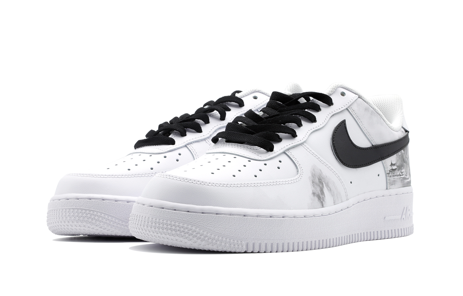 Shop カスタム Nike Air Force 1 Low「雪山景」 CW2288-111(Team140-山水雪景)