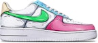 Order ナイキ エアフォース1 ロー "マルチカラーアニメ" (カスタム) CW2288-111(TeamT-二次元红蓝黄S-BOX)