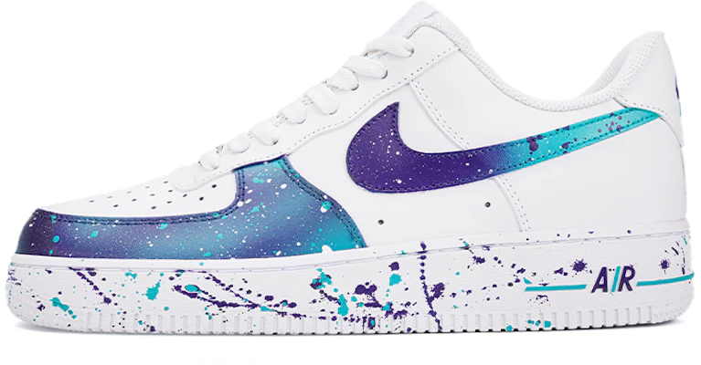 【客製化球鞋】Nike Air Force 1 Low 07 空軍一號 手繪噴繪神秘星空 泼墨 低筒 板鞋 男款 白綠紫 Buy 【客製化球鞋】Nike Air Force 1 Low 07 空軍一號 手繪噴繪神秘星空 泼墨 低筒 板鞋 男款 白綠紫