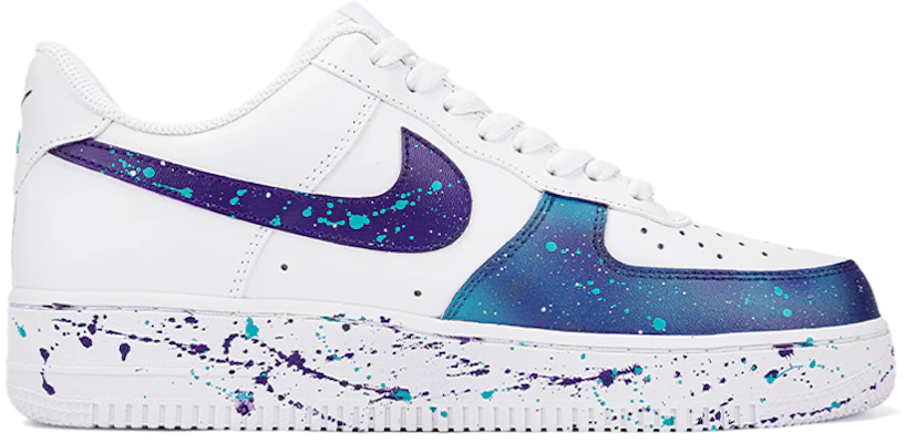 【客製化球鞋】Nike Air Force 1 Low 07 空軍一號 手繪噴繪神秘星空 泼墨 低筒 板鞋 男款 白綠紫 Order 【客製化球鞋】Nike Air Force 1 Low 07 空軍一號 手繪噴繪神秘星空 泼墨 低筒 板鞋 男款 白綠紫