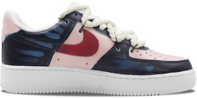 Lookbook 【客製球鞋】Nike Air Force 1 Low 藏青 國潮 手繪 低筒 滑板鞋 男款 藍粉