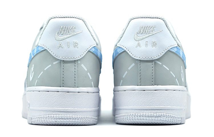 Shop 【客製化球鞋】Nike Air Force 1 Low 空軍一號 風主題客製 海軍航母 噴繪 迷彩 休閒 耐磨防滑 低筒 板鞋 男款 灰白