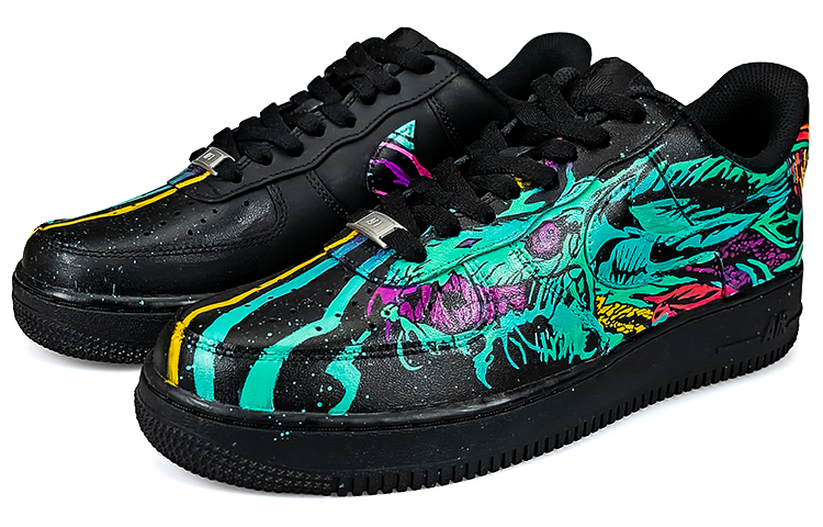 Lookbook [Kasut Custom] Nike Air Force 1 Low 'NightWish Black Warrior' CW2288-001(TeamNine-夜愿)