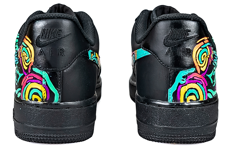 Shop [Kasut Custom] Nike Air Force 1 Low 'NightWish Black Warrior' CW2288-001(TeamNine-夜愿)