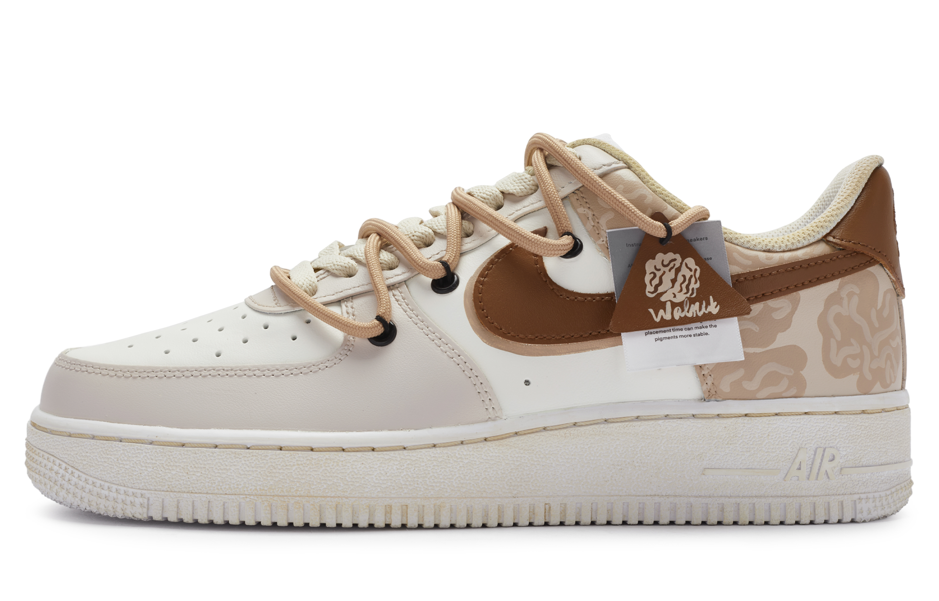 Buy [定制鞋] 耐克空军一号低帮 'Nougat 解构街头服饰' CW2288-111-460334