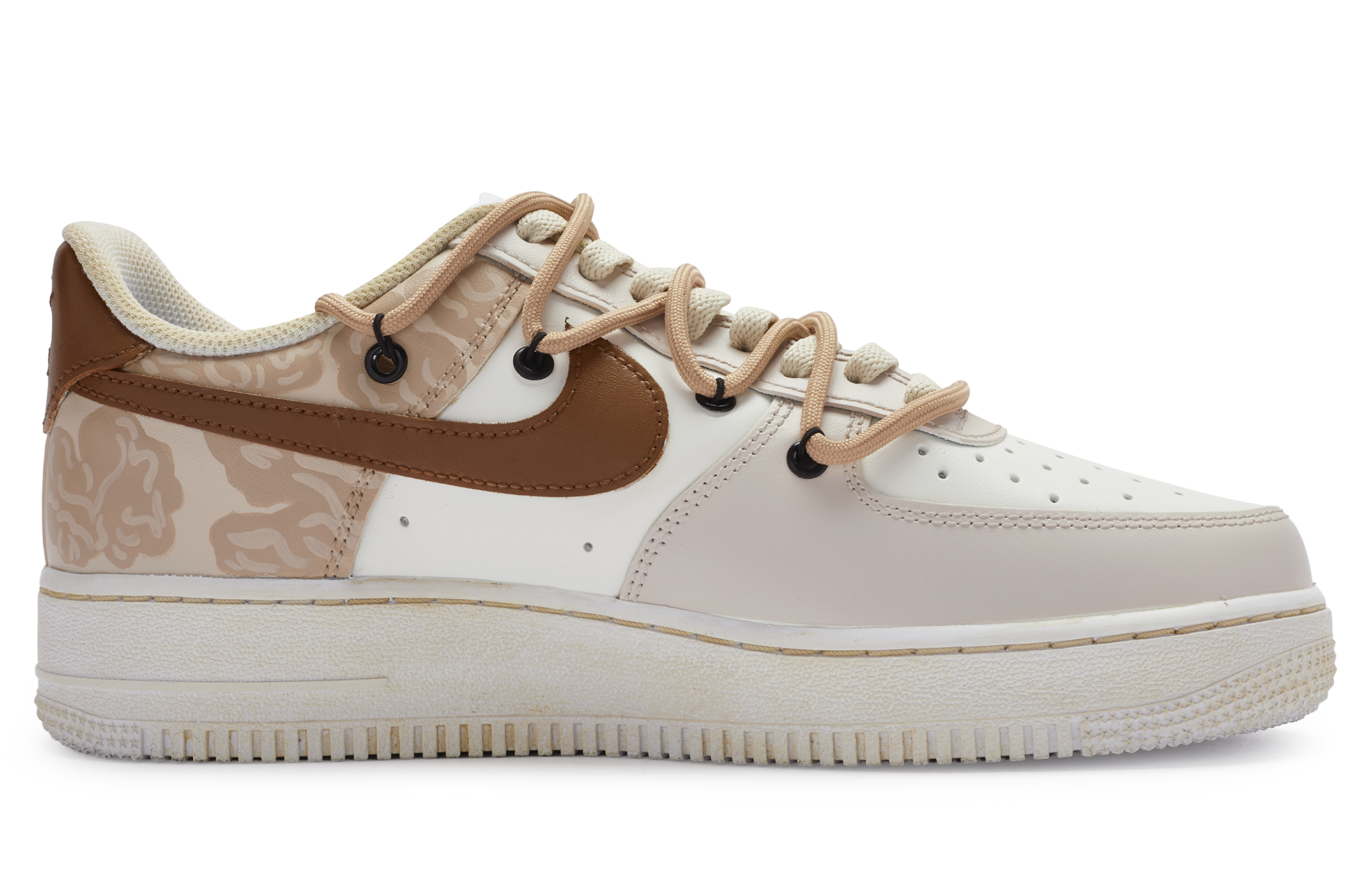 Order [定制鞋] 耐克空军一号低帮 'Nougat 解构街头服饰' CW2288-111-460334