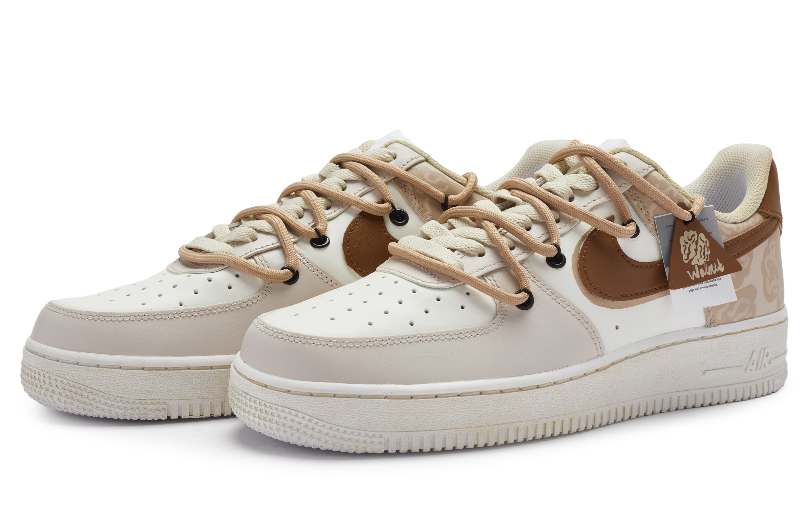 Lookbook [定制鞋] 耐克空军一号低帮 'Nougat 解构街头服饰' CW2288-111-460334