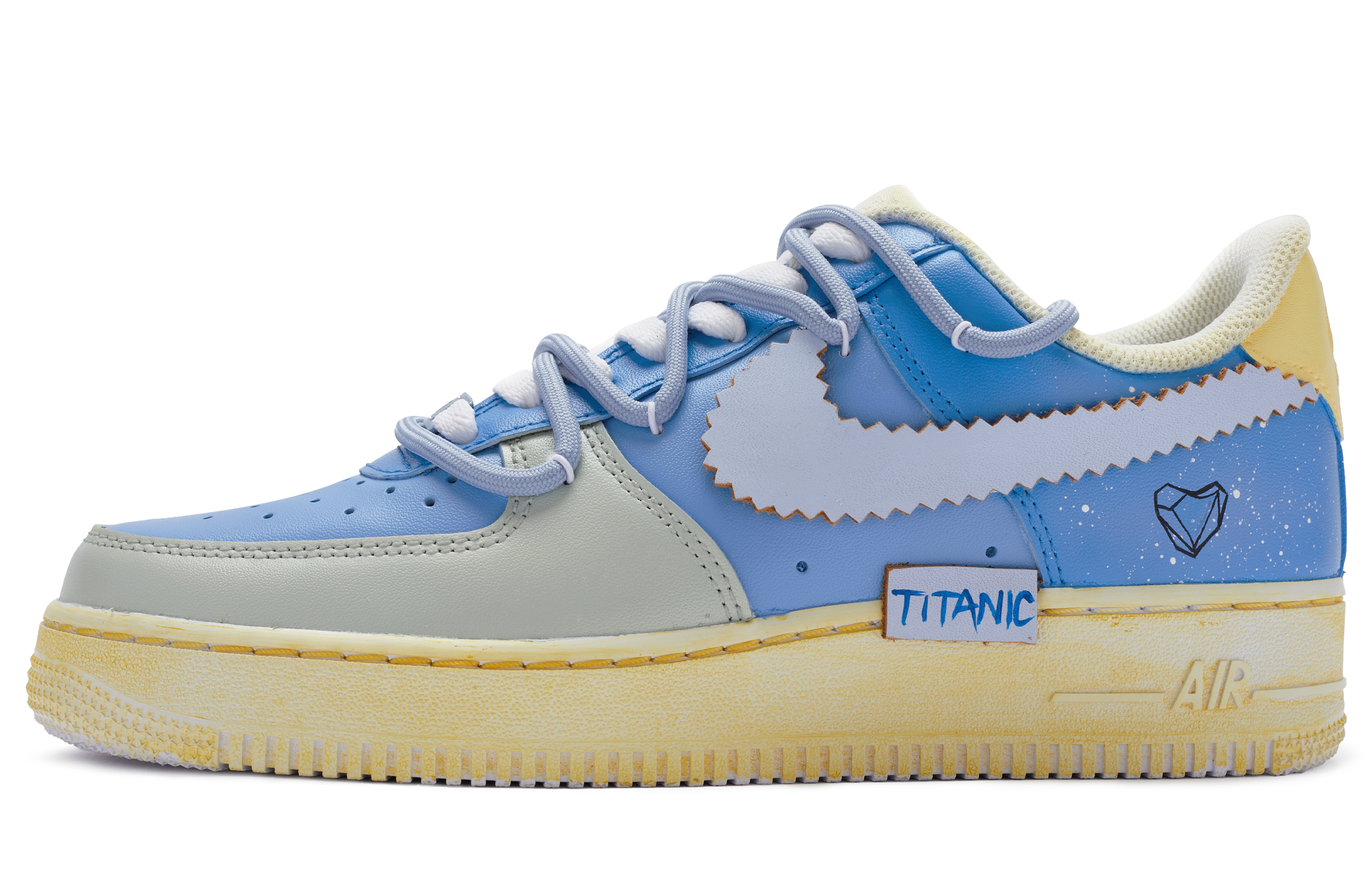 Buy Nike Air Force 1 Low "Océano Corazón" Azul/Amarillo/Gris CW2288-111(TeamR-男款海洋之心)
